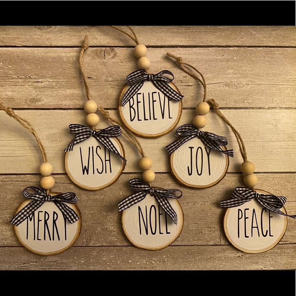 Farmhouse Rae Dunn inspired Ornaments - Picture 4 of 4
